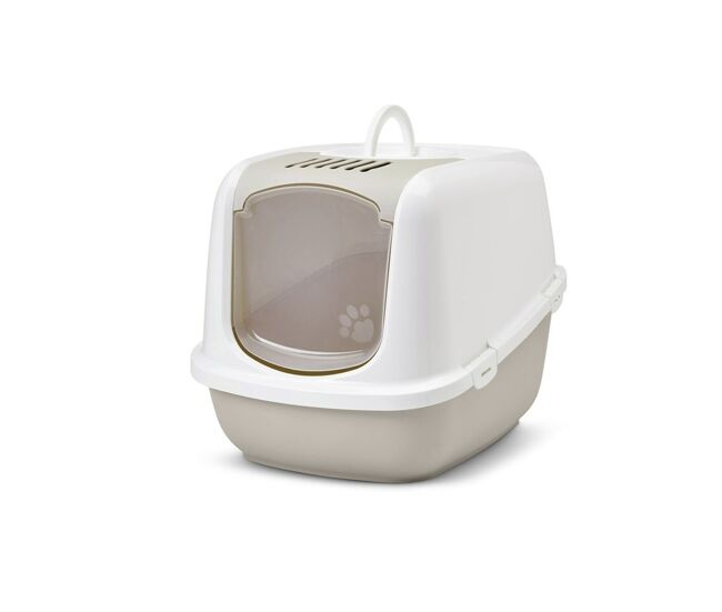 Caixa de areia para gatos savic branco café plástico 48,5 x 46,5 x 66,5 cm (11 unidades)