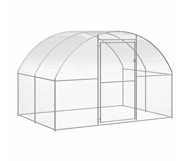 Vidaxl galinheiro de exterior 3x2x2 m aço galvanizado