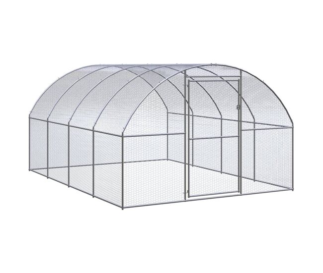 Vidaxl galinheiro de exterior 3x4x2 m aço galvanizado