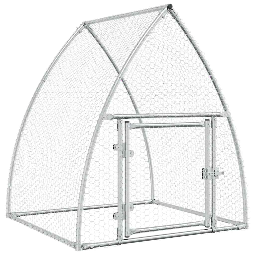 Vidaxl galinheiro 100x105x120 cm aço galvanizado prateado