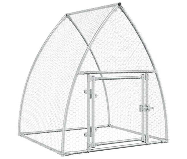Vidaxl galinheiro 100x105x120 cm aço galvanizado prateado
