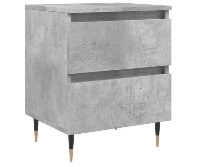 Vidaxl mesa de cabeceira 40x35x50cm derivados madeira cinzento cimento