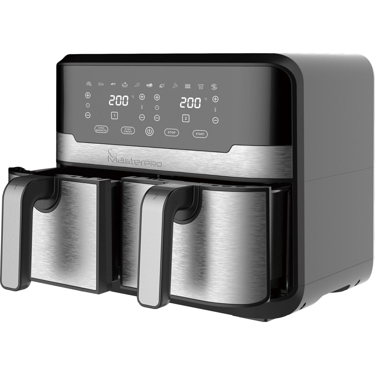 Fritadeira a ar masterpro rocket duo 900 preta