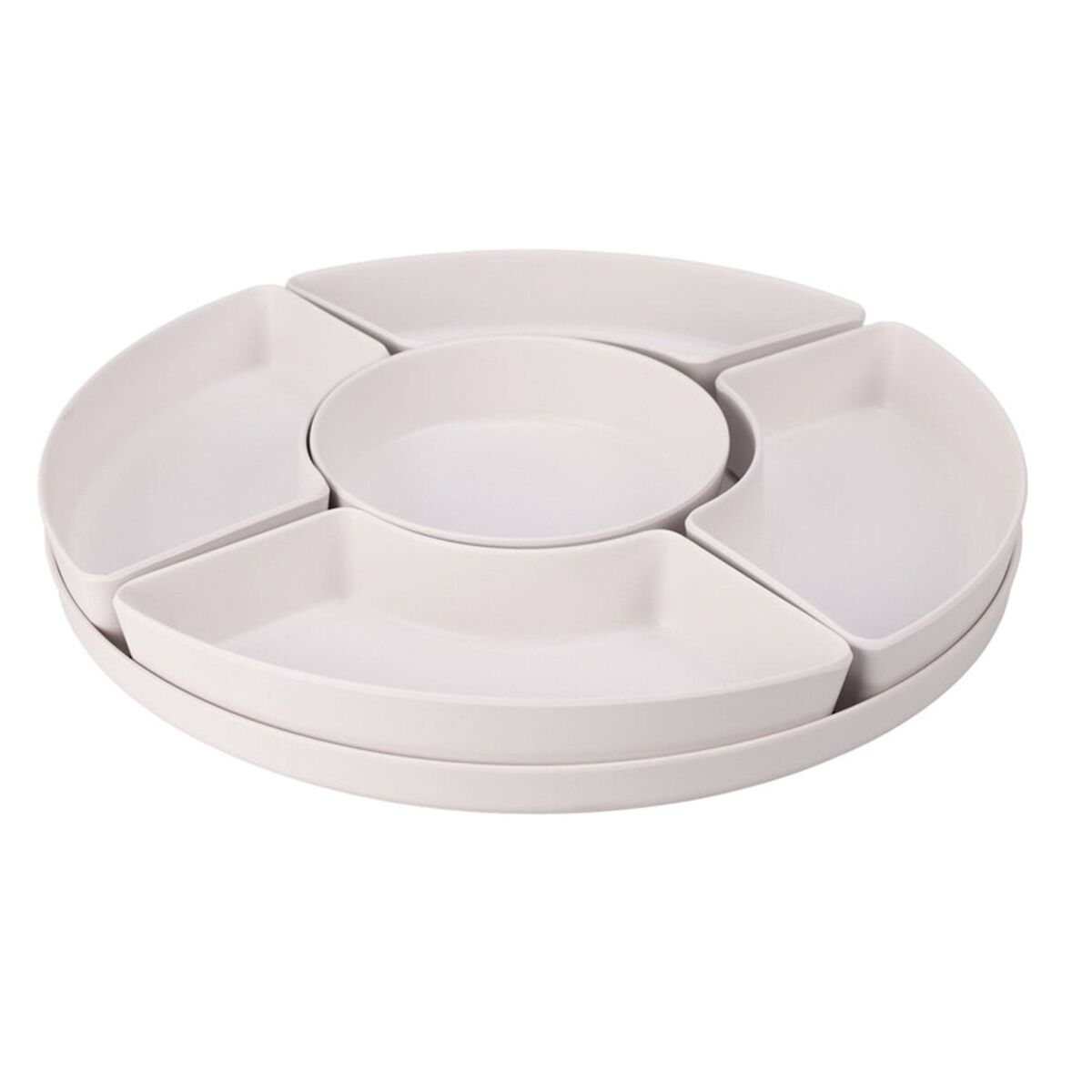Bandeja de melamina well home em 2 cores blanc ou gris