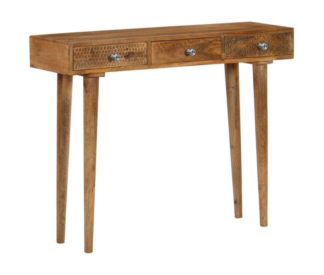 Vidaxl mesa consola madeira de mangueira maciça 102x30x79 cm