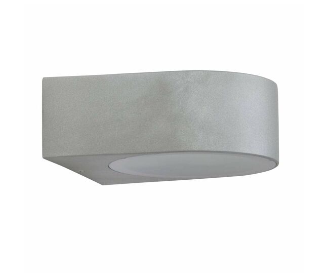 Luz de parede brilliant tyler gris metal 60 w e27