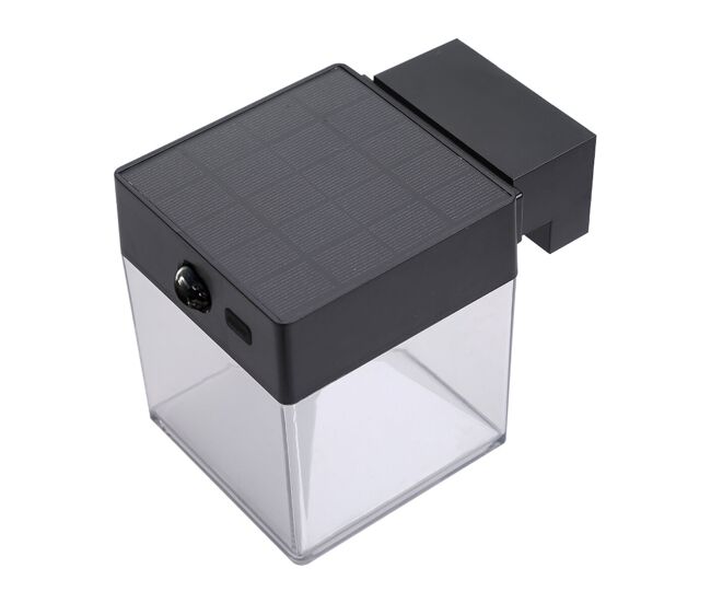 Luz de parede edm 31831 preto policarbonato abs 4 w 500 lm solar (3000 k) (5000 k) (4000 k)