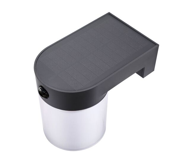Luz de parede edm 31832 preto policarbonato abs 4 w 500 lm solar (3000 k) (5000 k) (4000 k)