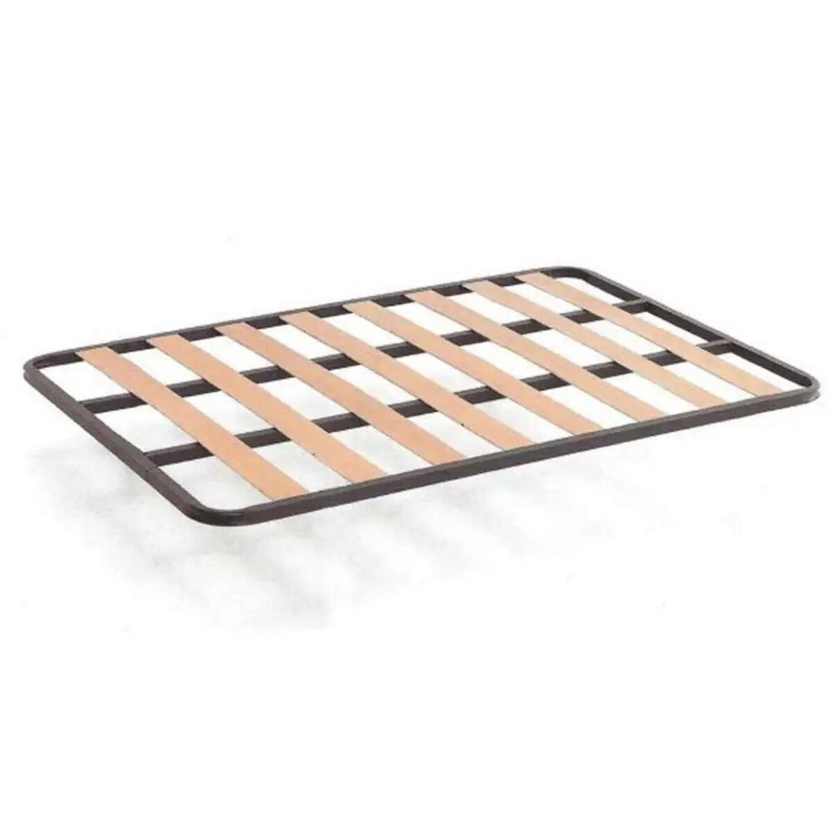 Base de cama em tubo de aço com reforço central