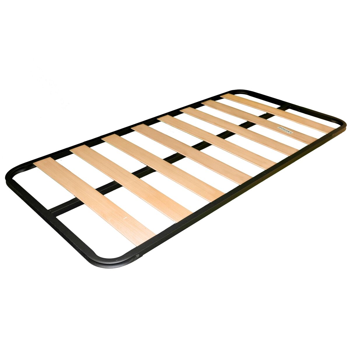 Base de cama de tubo de aço com reforço central de álamo