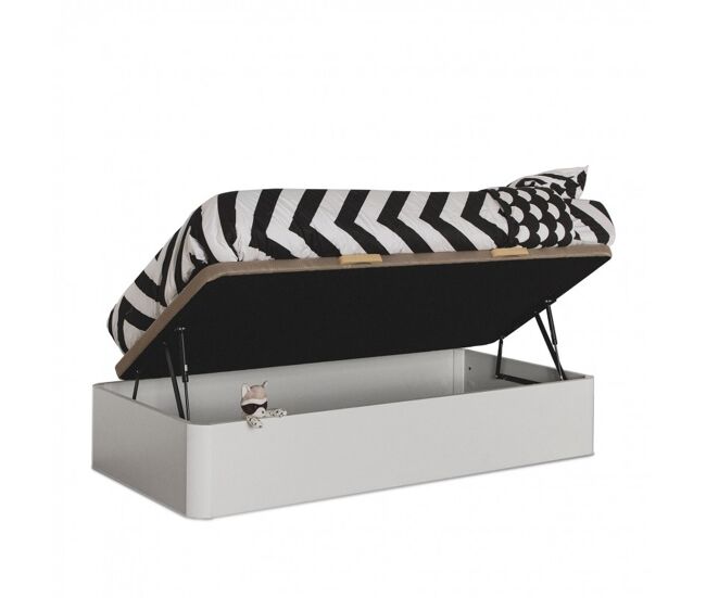Cama sommier elevável lateral aglomerado blanc 190x90cm