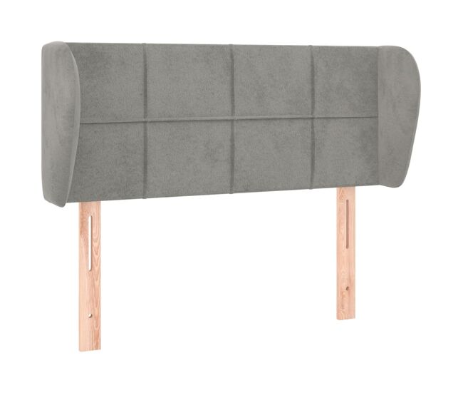 Vidaxl cabeceira de cama c/ abas veludo 93x23x78/88 cm cinzento-claro