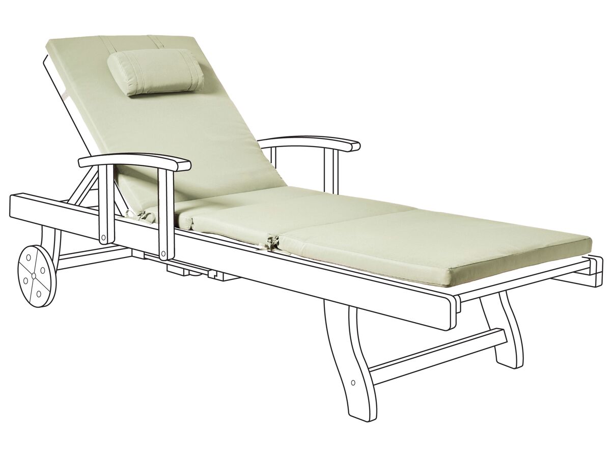 Beliani Cojín de asiento TOSCANA/JAVA/AMANTEA PREMIUM 58x189 Verde