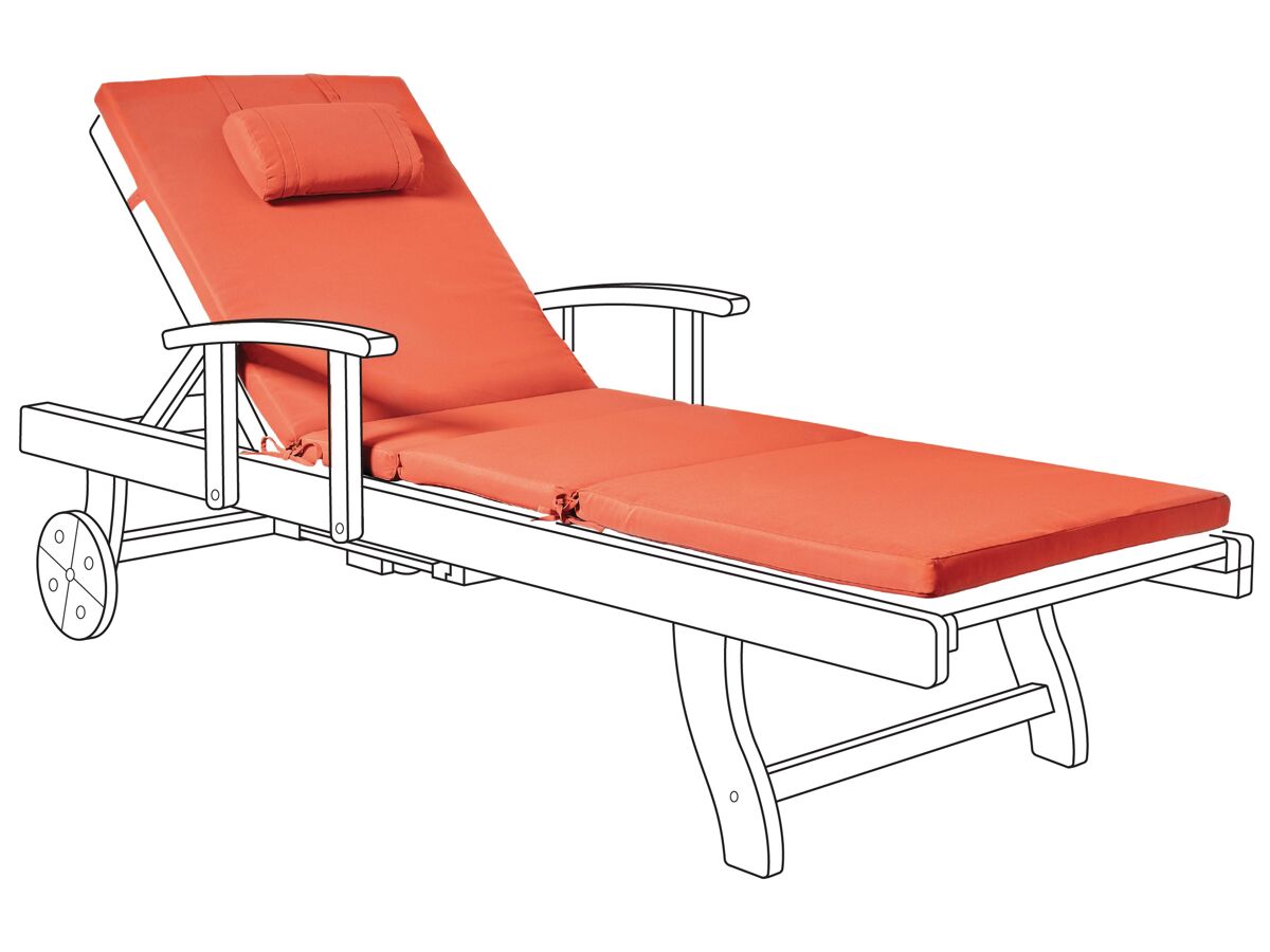 Beliani Cojín de asiento TOSCANA/JAVA/AMANTEA PREMIUM 58x189 Vermelho