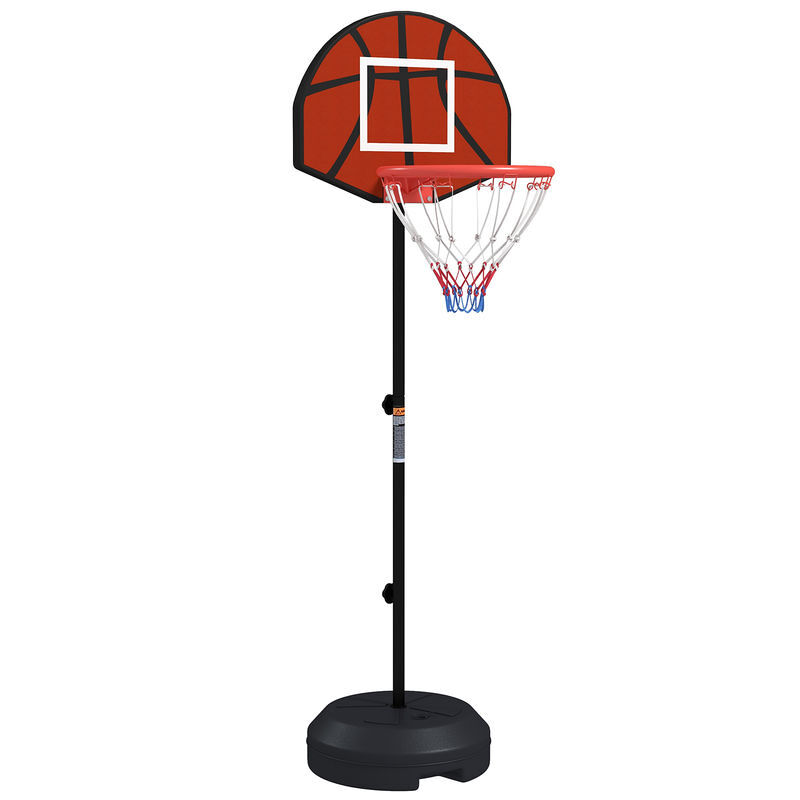 Sportnow tabela de basquetebol com altura ajustável 129-179 cm aro de basquetebol com alvo magnético e dardos base reenchível ø38x129-179 cm preto