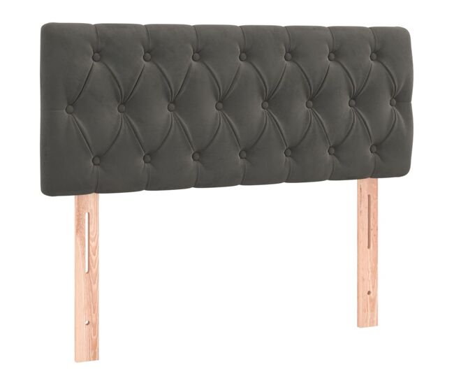 Vidaxl cabeceira de cama veludo 100x7x78/88 cm cinzento-escuro