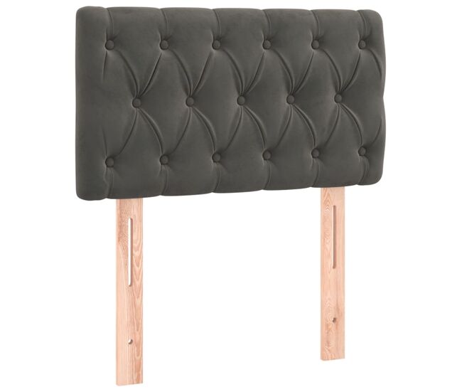 Vidaxl cabeceira de cama veludo 80x7x78/88 cm cinzento-escuro
