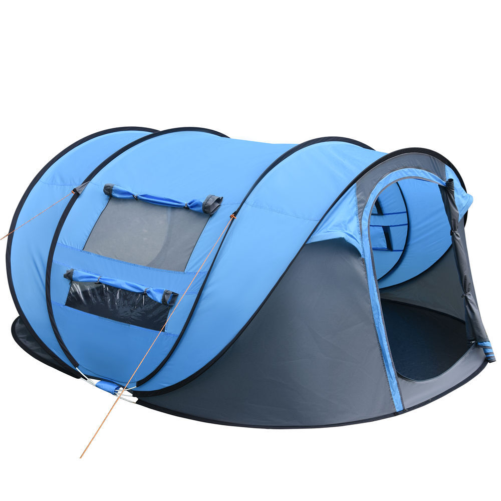 Outsunny tenda de campismo pop-up para 2-3 pessoas tenda de campismo instantânea com janelas bolsos e bolsa de transporte impermeável anti-uv