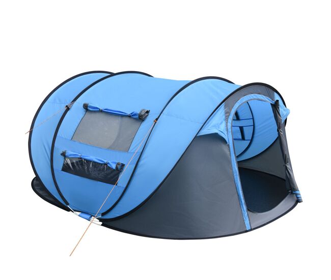 Outsunny tenda de campismo pop-up para 2-3 pessoas tenda de campismo instantânea com janelas bolsos e bolsa de transporte impermeável anti-uv