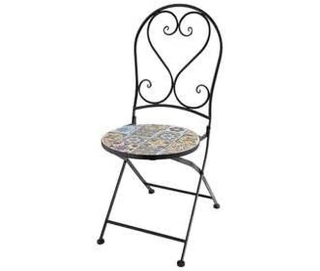 Tuinstoel praha preto exterior ferro (39 x 47 x 94 cm)