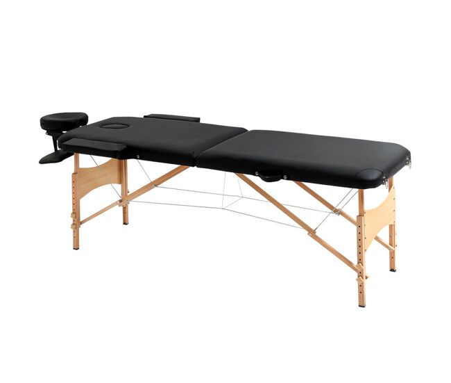 Homcom marquesa de massagem dobrável marquesa com altura ajustável 61-88 cm desenho ergonómico para utilização profissional fácil de transportar