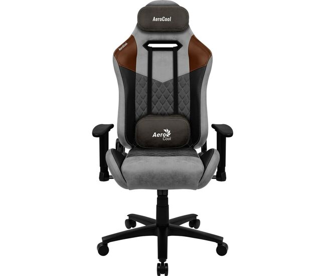 Cadeira de gaming aerocool duke aerosuede 180o preto cinzento