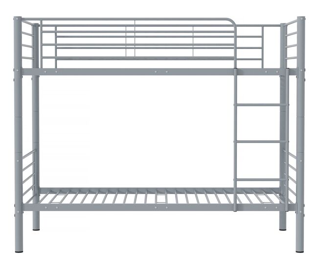 Beliche "adam" - 90 x 190 cm - metal - gris