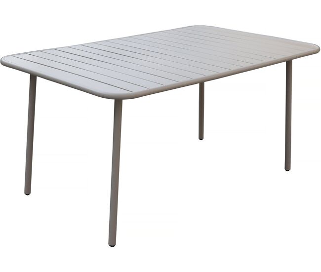 Mesa de jardim em metal bilbao - 150 x 90 x 71 cm - taupe