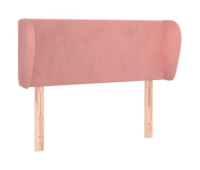 Vidaxl cabeceira de cama c/ abas veludo 83x23x78/88 cm rosa