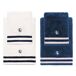 Conjunto de 4 toalhas de banho de algodão 500GSM El Ganso Conjunto de 4 toalhas de banho de algodão 500GSM El Ganso Branco/ Azul