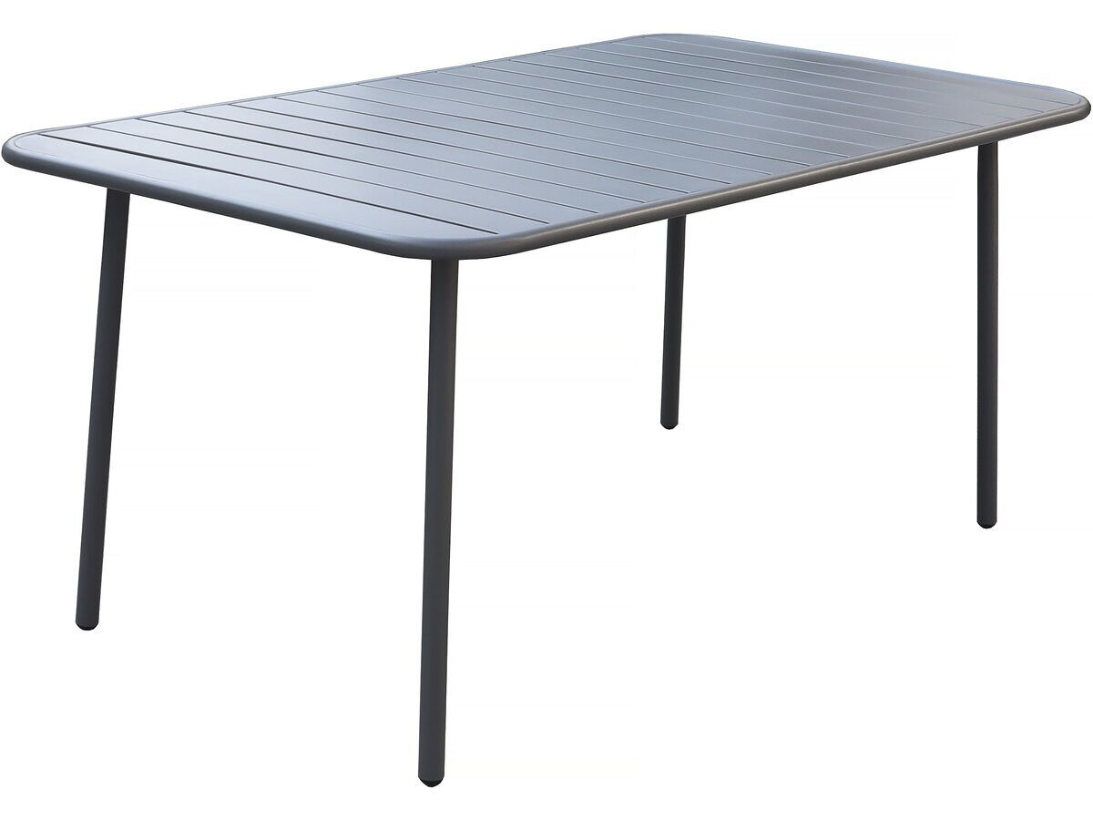 Mesa de jardim em metal bilbau - 150 x 90 x 71 cm - cinza
