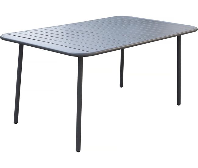 Mesa de jardim em metal bilbau - 150 x 90 x 71 cm - cinza