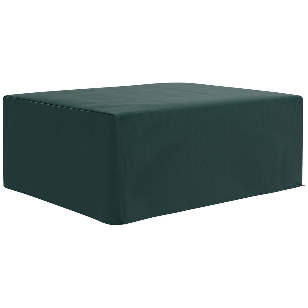Outsunny capa protetora para móveis retangular cobertura de móveis para jardim impermeável anti-uv antipó para terraço varanda 235x190x90 cm verde