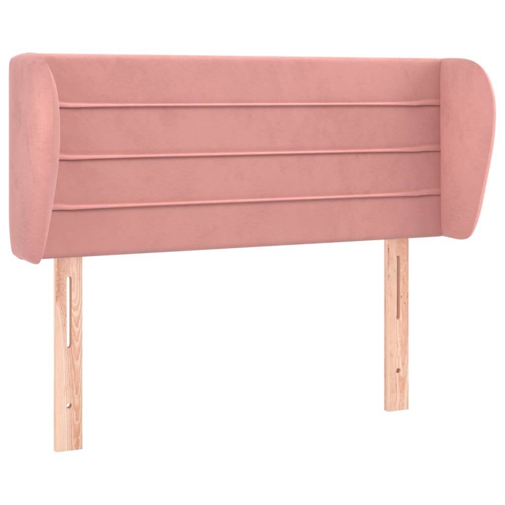 Vidaxl cabeceira de cama c/ abas veludo 83x23x78/88 cm rosa