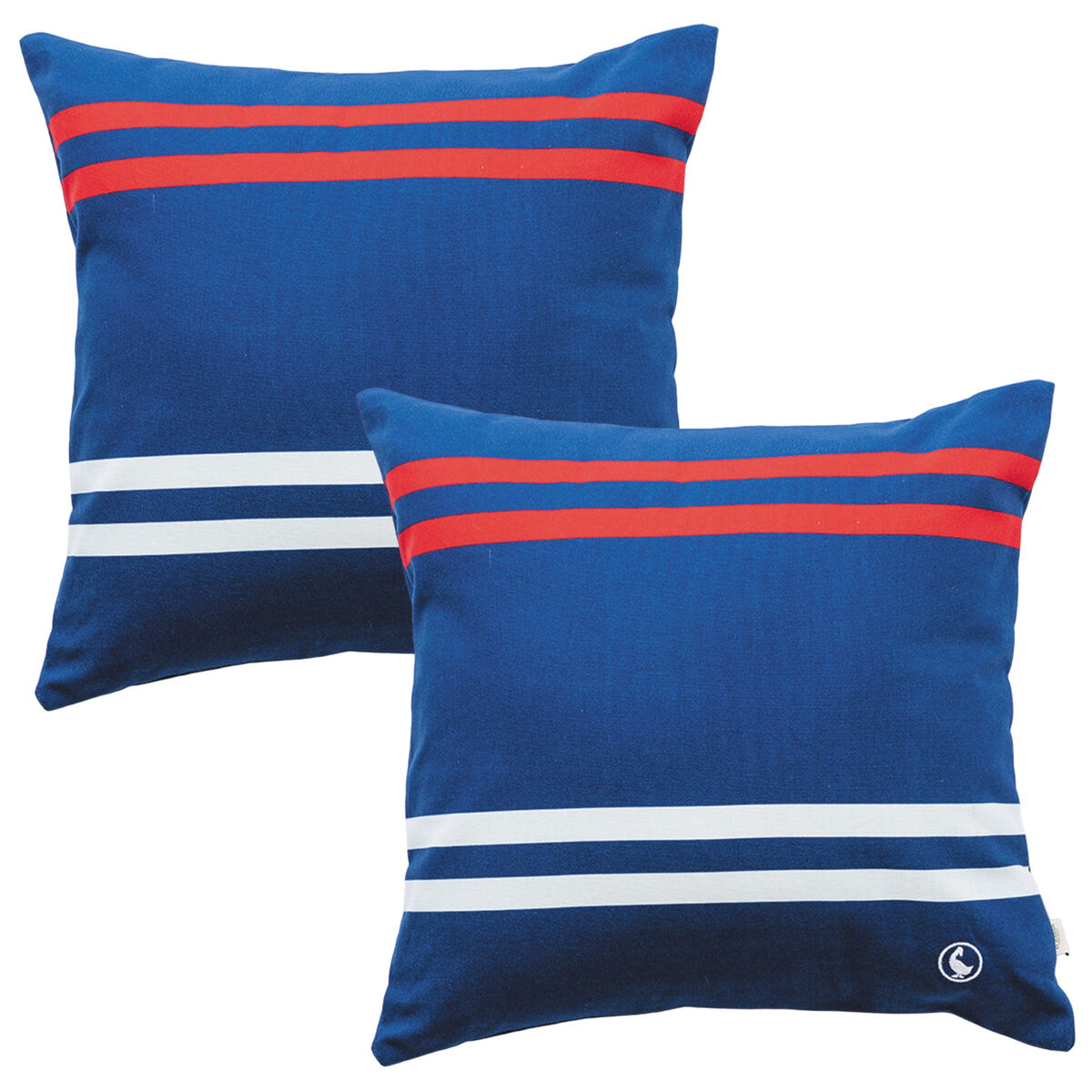 Conjunto de 2 almofadas 40x40cm 100% algodão 300gsm azul marinho el ganso