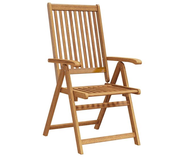 Vidaxl cadeiras jardim dobráveis 2 pcs madeira acácia maciça castanho