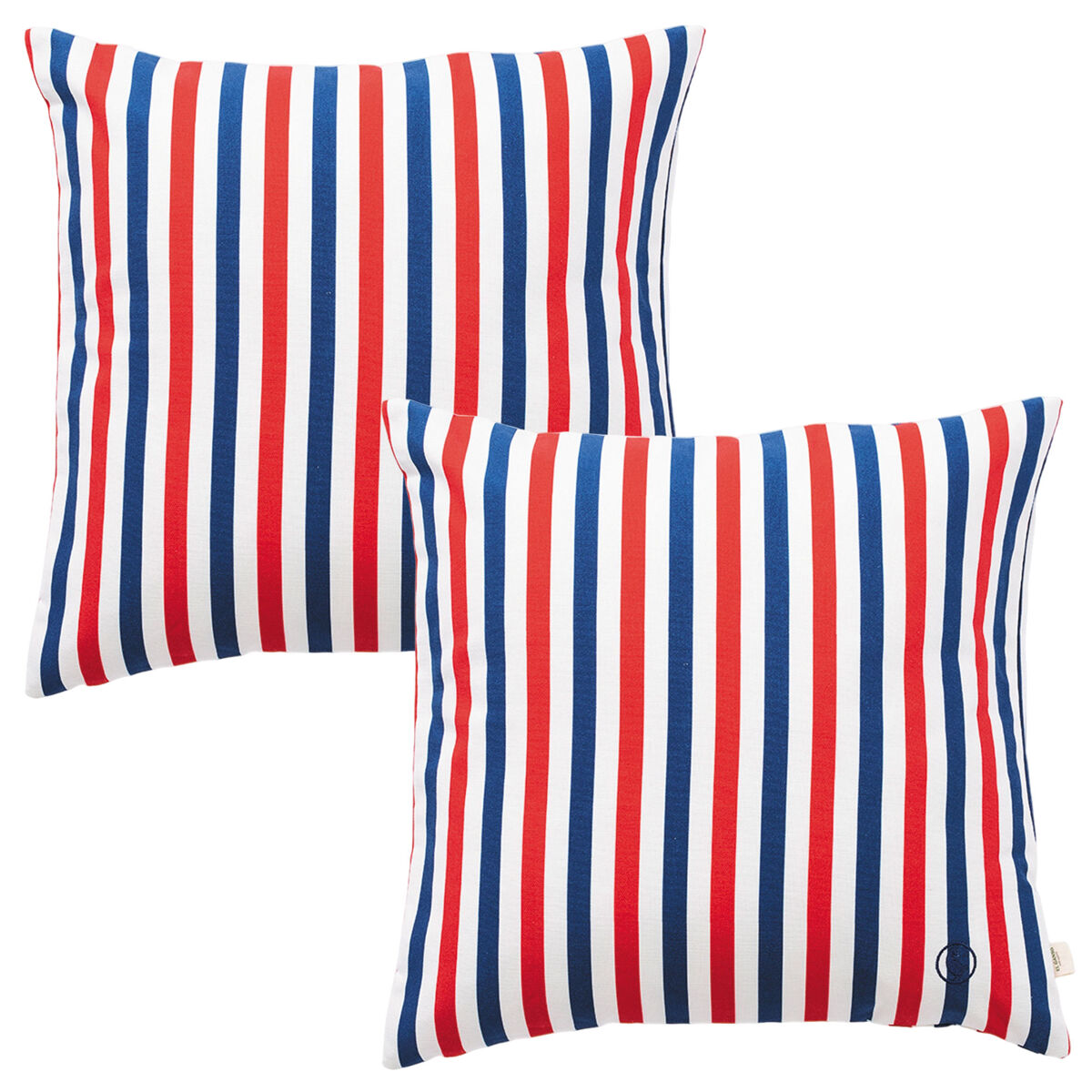 Conjunto de 2 almofadas 40x40cm 100% algodão 300gsm listrado yale el ganso