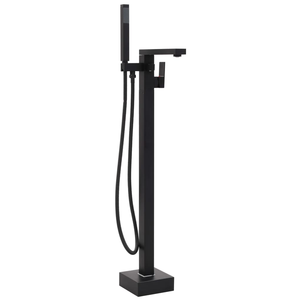 Vidaxl torneira de pé para banheira aço inoxidável 90 cm preto