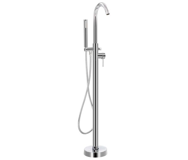 Vidaxl torneira de pé para banheira aço inoxidável 118,5 cm