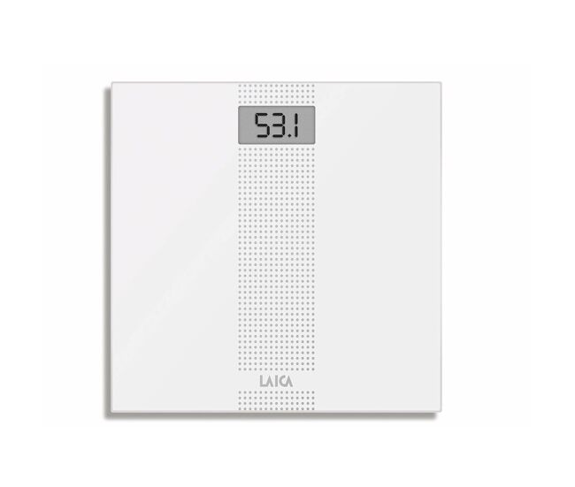 Balança digital para casa de banho laica ps1054 blanc vidro 150 kg
