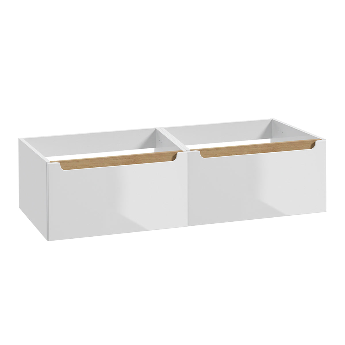 Móvel sob-lavatório 120cm 2 gavetas livia branco madeira