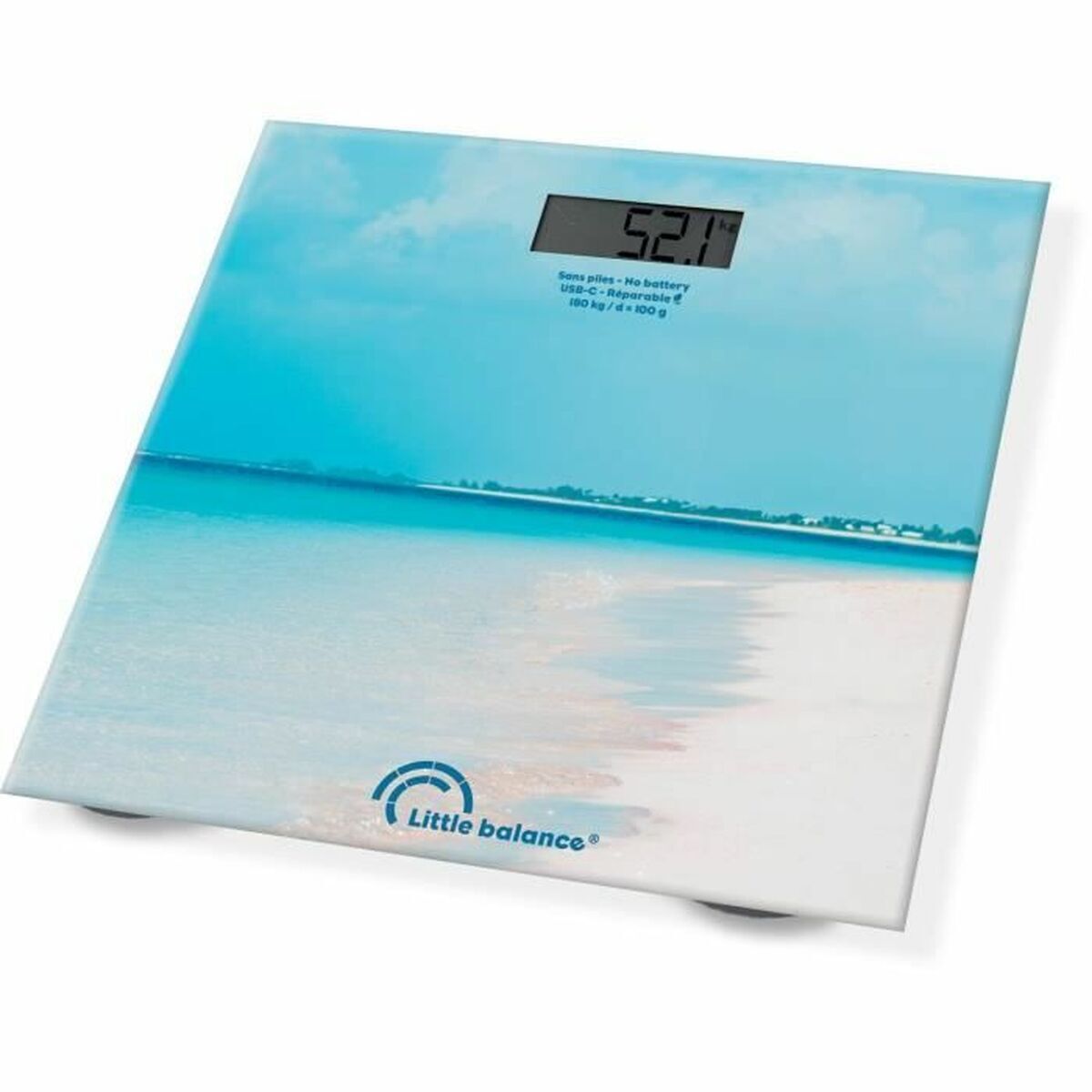 Balança digital para casa de banho little balance caribe bleu