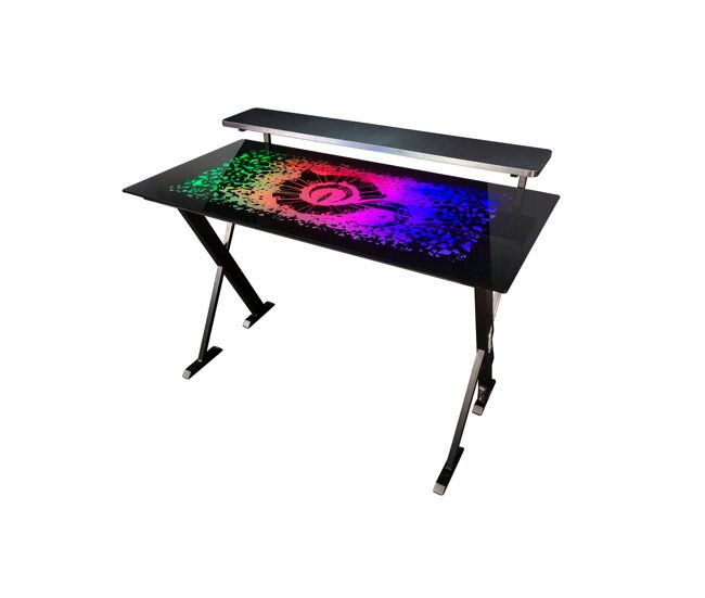 Mesa de escritório gaming talius warship x1 120 x 60 x 76 cm preto aço