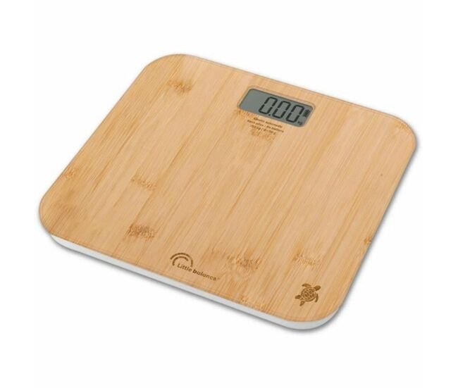 Balança digital para casa de banho little balance automática kinetic bambu