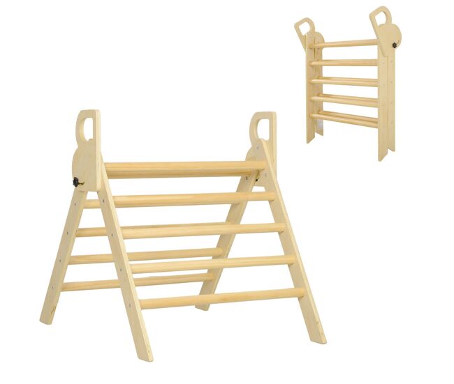 Aiyaplay triângulo de escalar de madeira dobrável triângulo de aprendizagem para enfants de 18-48 meses para desenvolver habilidades de equilíbrio e coordenação 82x66x71 cm madeira