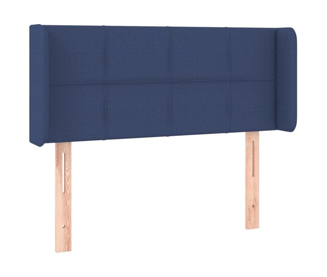 Vidaxl cabeceira de cama c/ abas tecido 83x16x78/88 cm azul