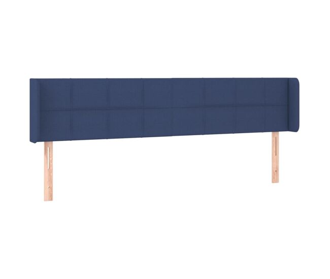 Vidaxl cabeceira de cama c/ abas tecido 183x16x78/88 cm azul