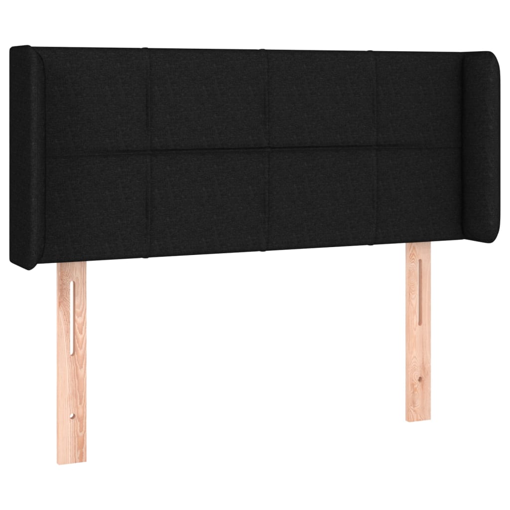 Vidaxl cabeceira de cama c/ abas tecido 83x16x78/88 cm preto