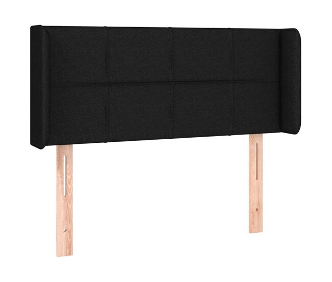 Vidaxl cabeceira de cama c/ abas tecido 83x16x78/88 cm preto
