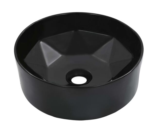 Vidaxl lavatório 36x14 cm cerâmica preto